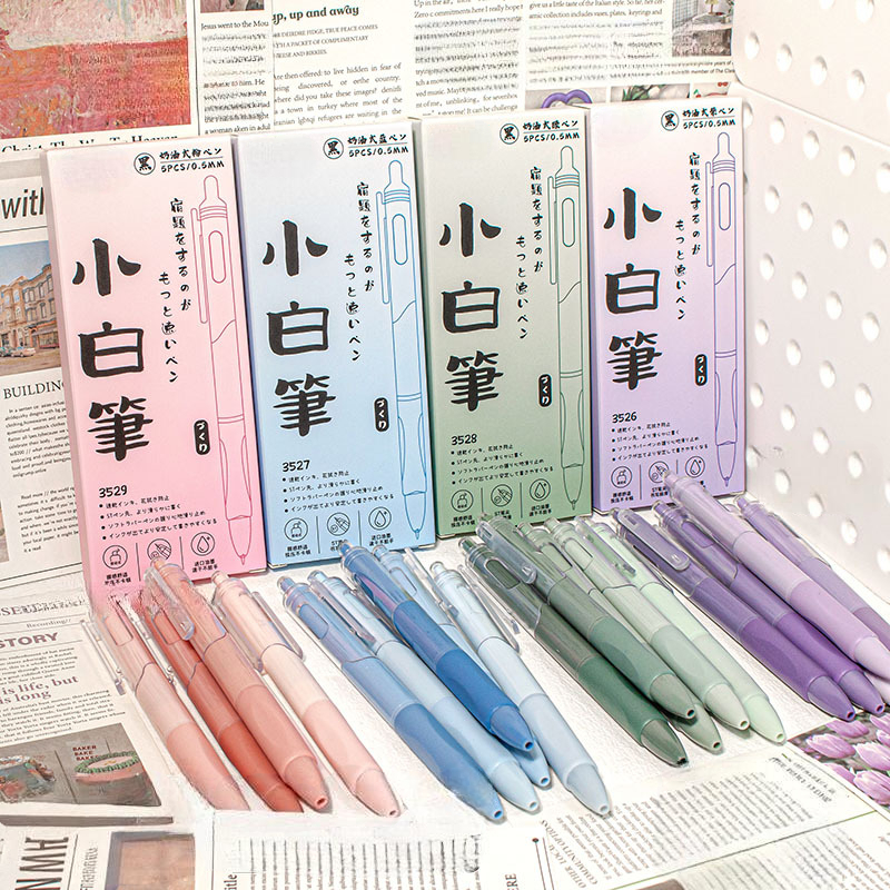 

batamall - (1BOX = 5PCS PENA) PULPEN MEKANIK GEL POLOS ELEGANT COZY PREMIUM DENGAN BOX WARNA GRADIENT #ST189 PENA CETEK TINTA HITAM MEWAH ST TIP 0.5MM BOLPOINT KUALITAS IMPORT LUCU UNIK ANAK SEKOLAH ALAT TULIS KANTOR