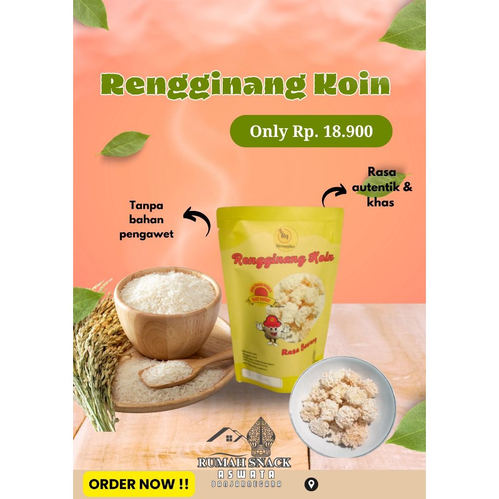 

Rumah Snack Aswata Bara _ Rengginang Koin-rengginang-snack murah-snack khas Banjarnegara