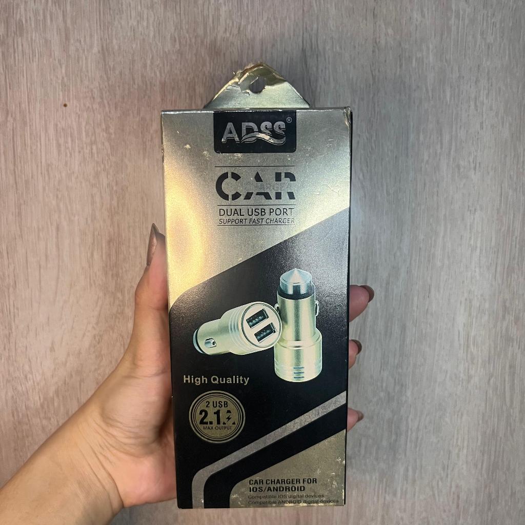 CHARGER MOBIL ADSS 2 PORT USB UNTUK ANDROID/ IOS - SUPPORT FAST CHARGING