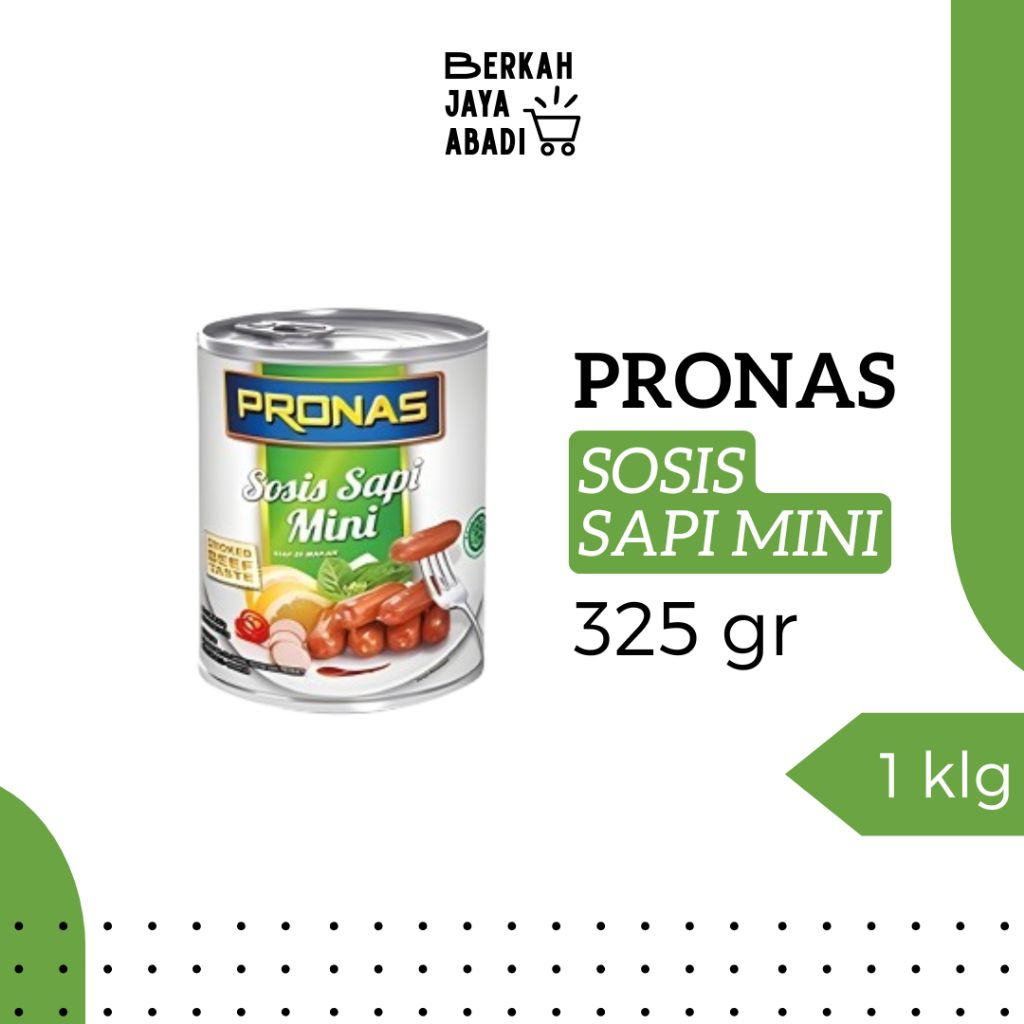 

PRONAS Sosis Sapi Mini Kaleng 325 gr | Sosis Siap Makan | Grosir