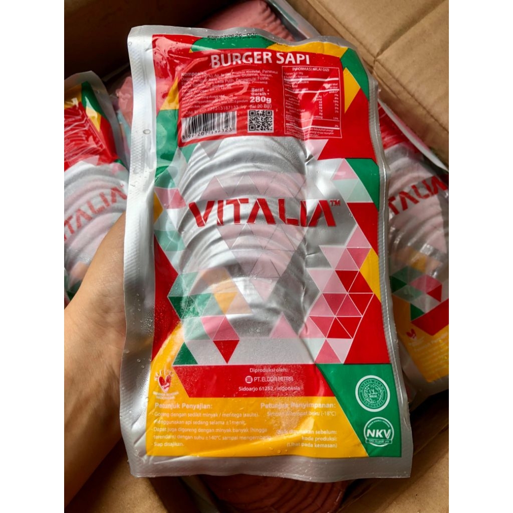 

Vitalia burger sapi mini 280 gram 20 biji