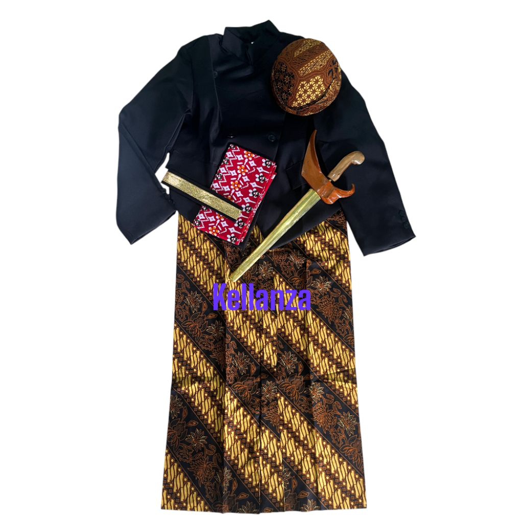 Beskap anak adat jawa komplit keris sabuk COD ReadY