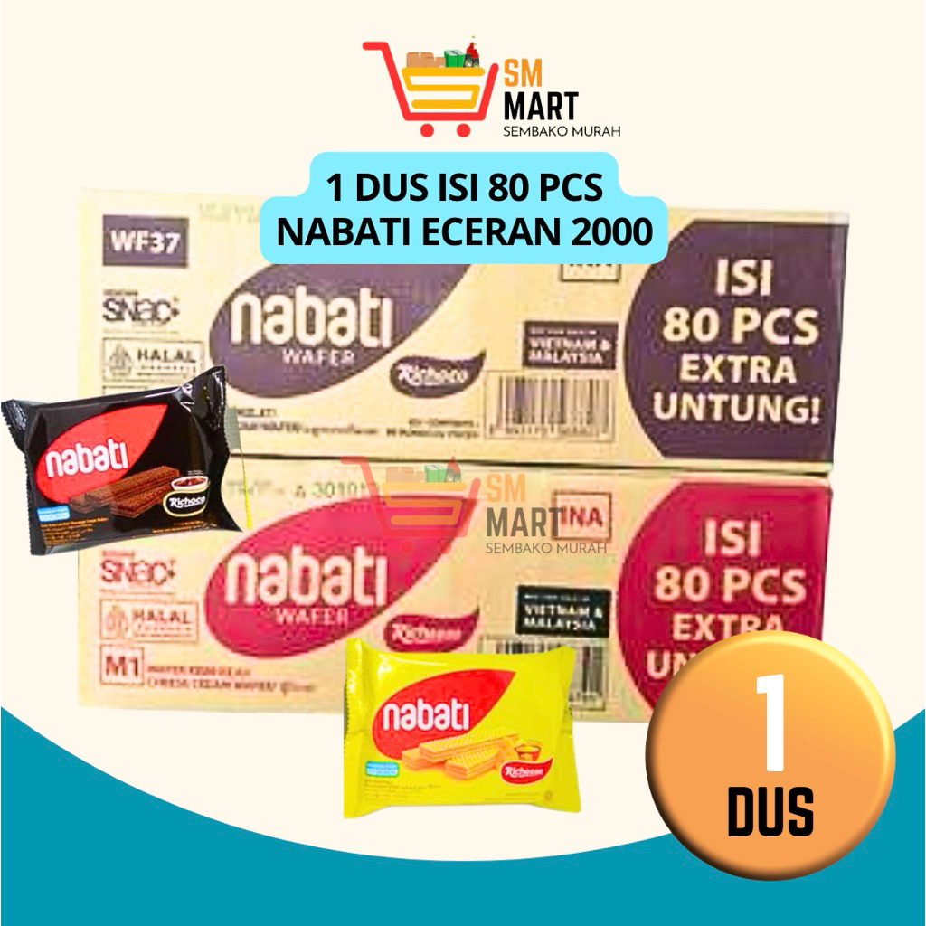 

1 DUS NABATI KEJU ISI 80 PCS NABATI KEJU NABATI 2000 KEMASAN BARU ISI 80 PCS