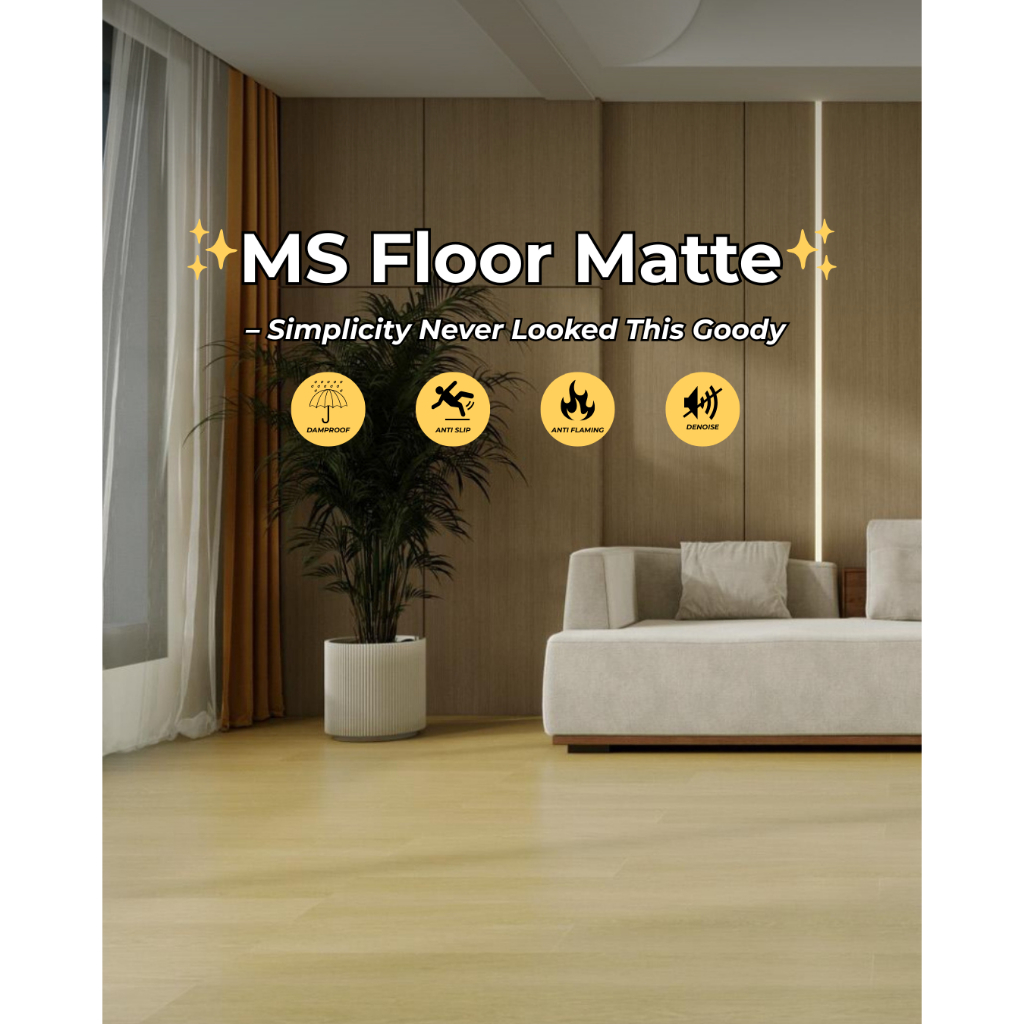 PROMO Vinyl Plank MS Floor Doof tebal 2mm | Motif Wood