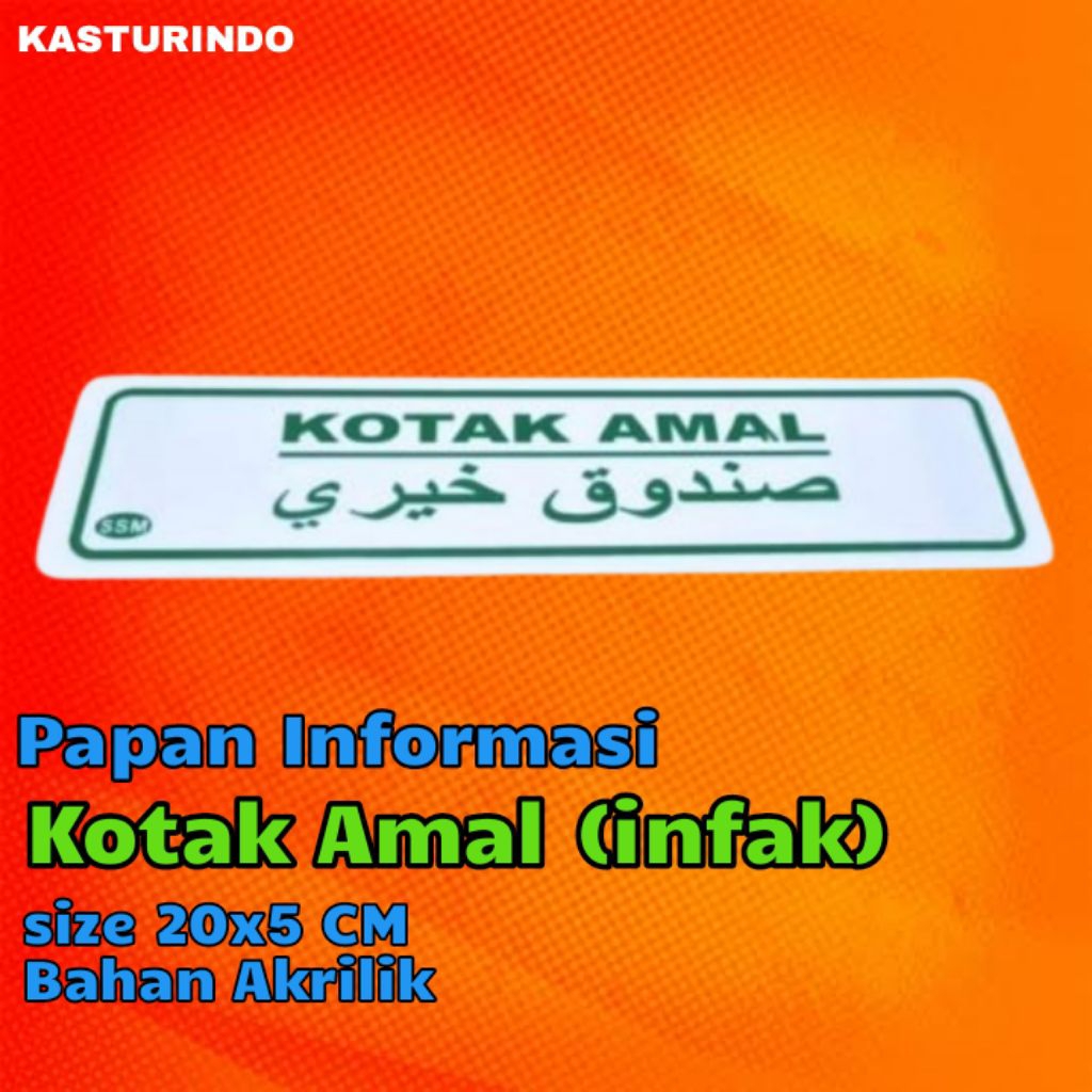 

Papan Informasi Islam / Kotak Amal Ukuran 20x5 CM / Akrilik