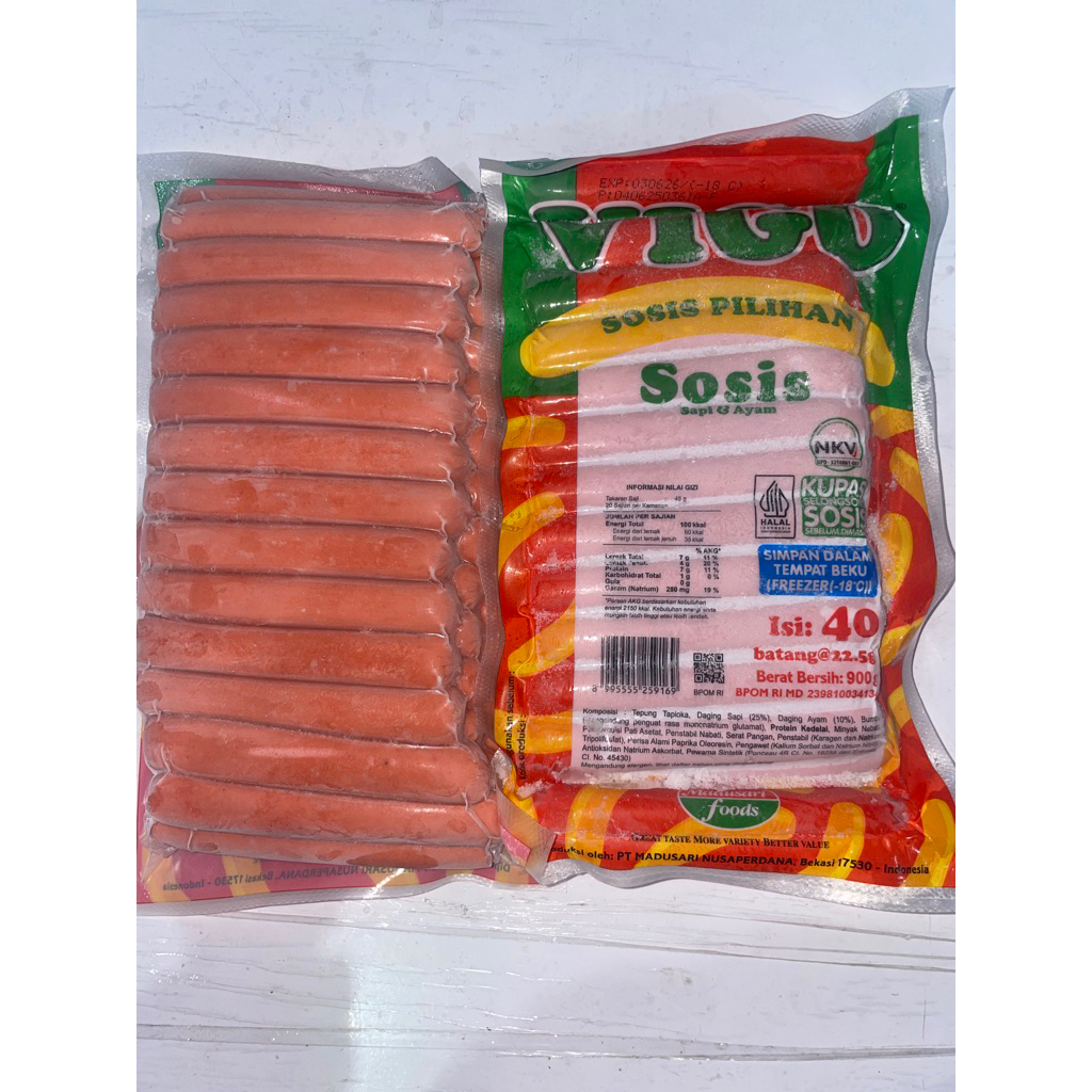 

vigo Sosis Sapi isi 40 batang Sosis Merah Sapi