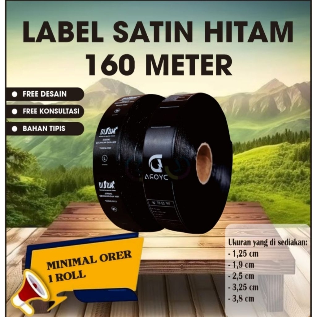 

label satin hitam custom desain/160 meter sattin hitam cetak 1 warna/label washing/label nama/label aksesoris/tagwash