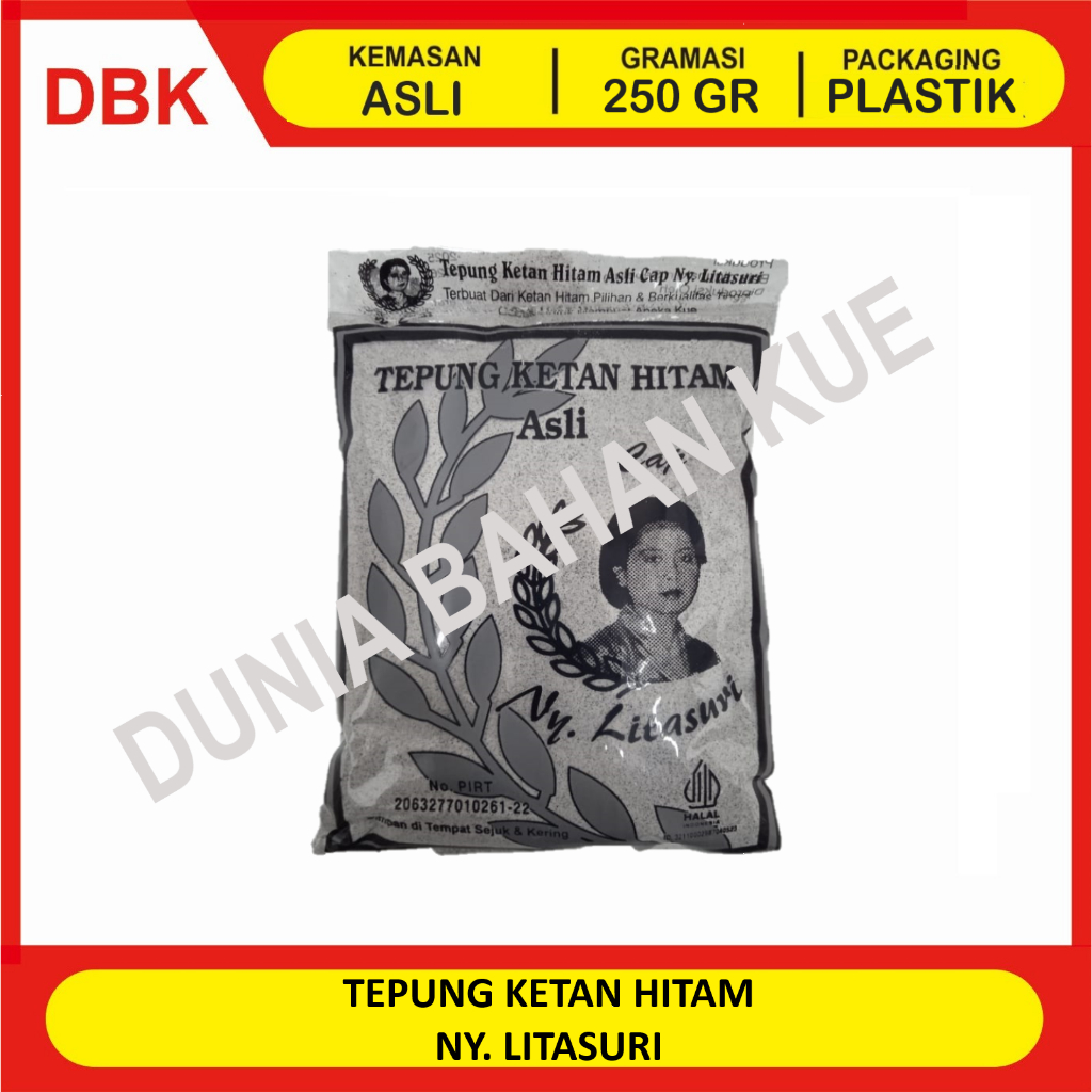 

TEPUNG KETAN HITAM NY. LITASURI / TEPUNG KETAN HITAM ASLI PREMIUM NY.SURI 250 GR