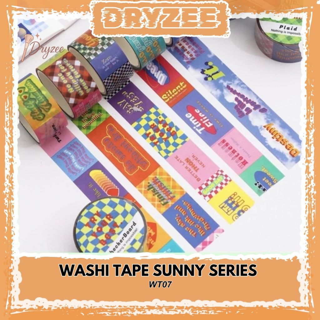 

Washi Tape DIY Jurnal Buku Sunny Series Korean Tape WT07