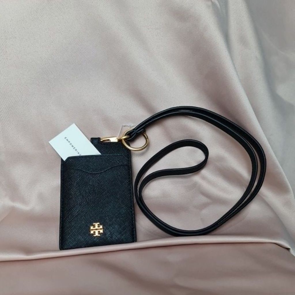

TB EMERSON LANYARD BLACK TORY TEMPAT ID CARD KALUNG BURCH NWT