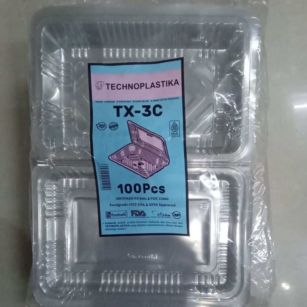 Mika Plastik TX - 3C / Mika Kue / Makanan isi 100 Pcs