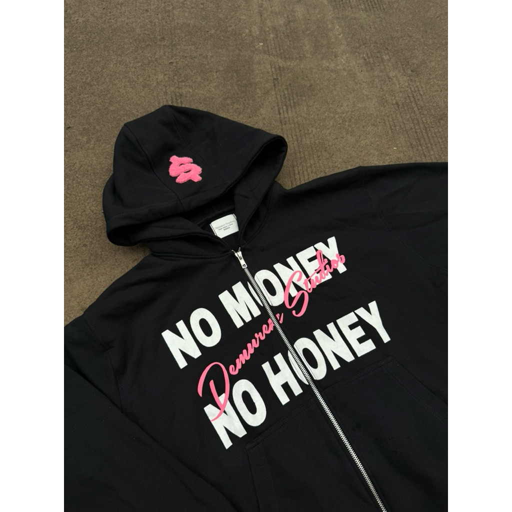 NoMoney NoHoney - Demurez Hoodie Boxy Zipper Oversize Katun Fleece 330 Gsm (Hoodie Pria Wanita)
