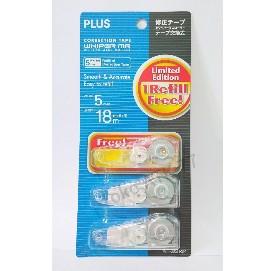 

Refil isi Tipe X Kertas Correction Tape Whiper Plus 605 READY STOCK