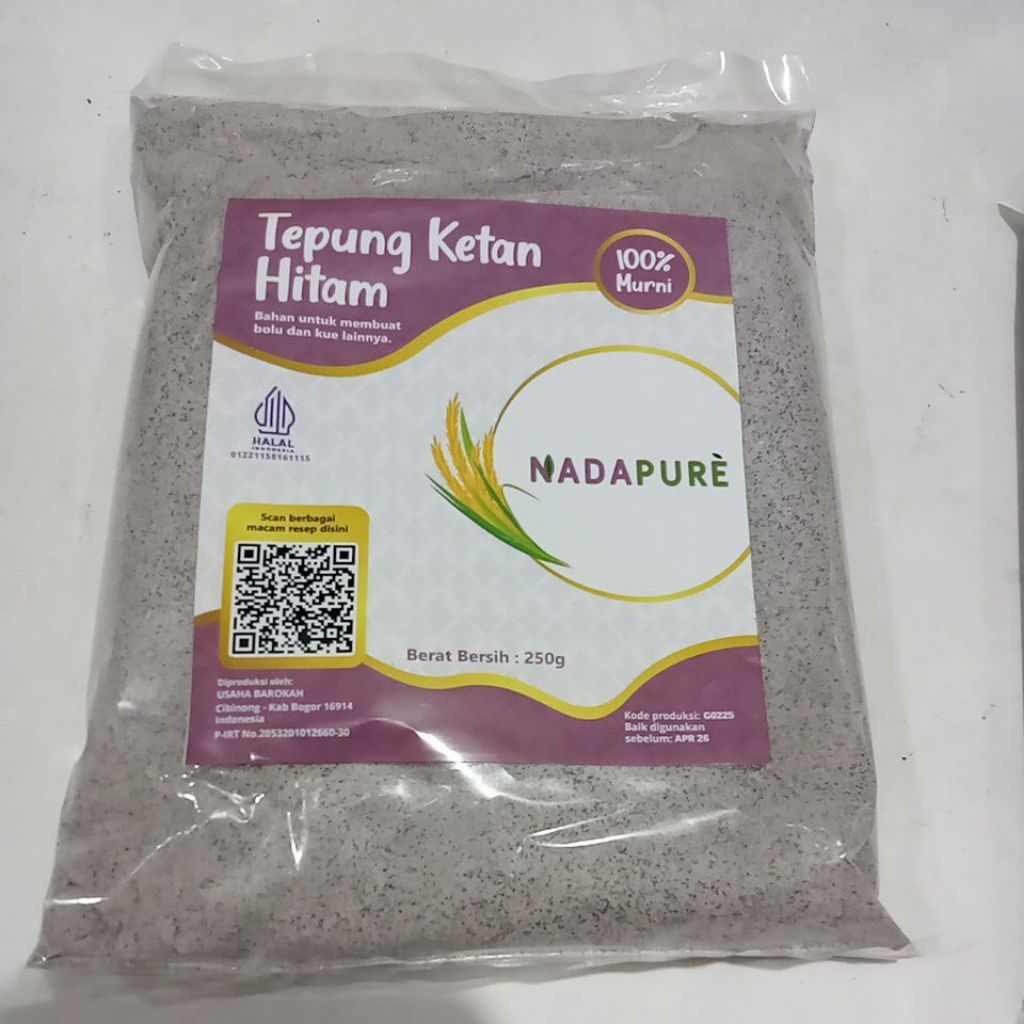 

TEPUNG KETAN HITAM 100% murni NADAPURE` 250gr