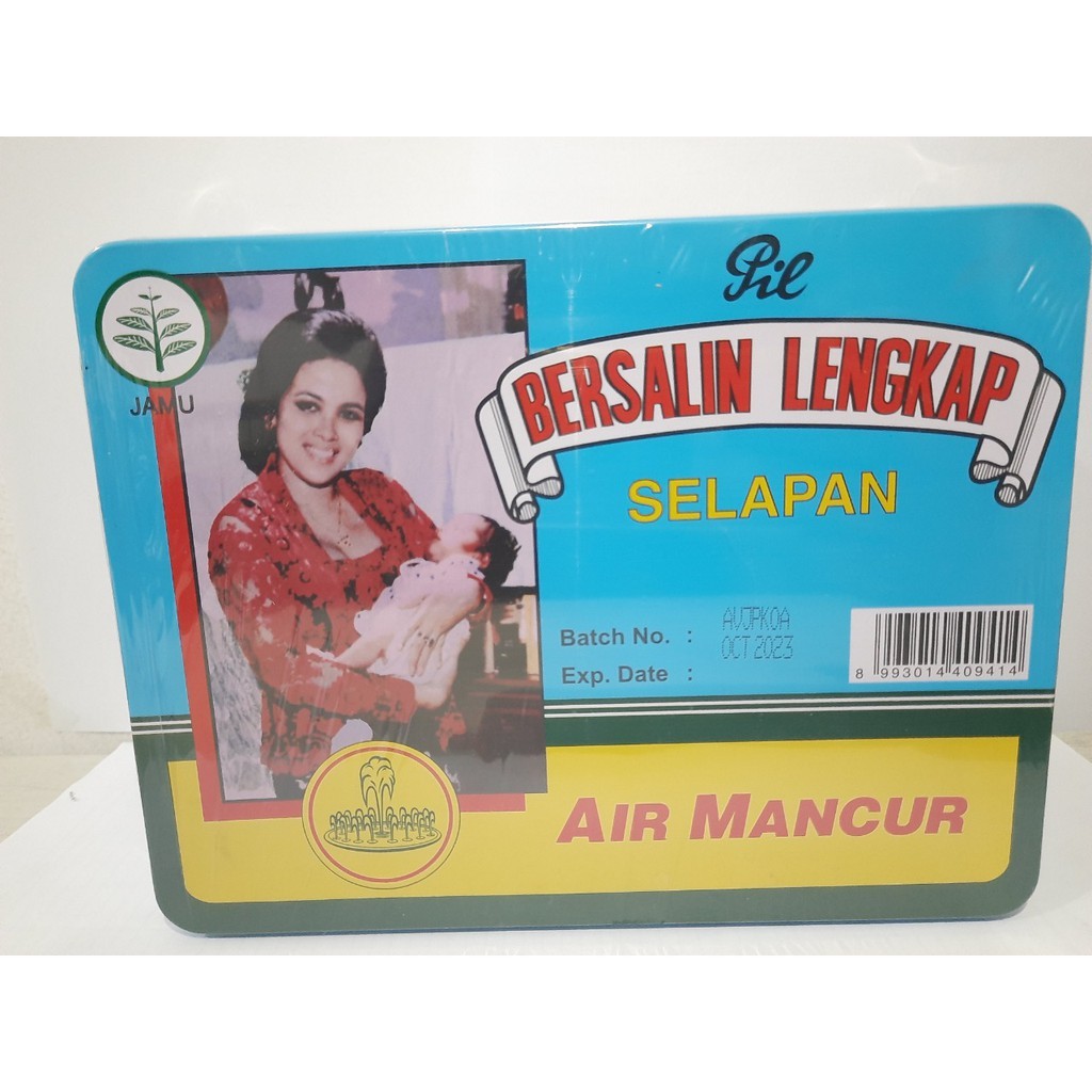 pil bersalin lengkap kaleng biru
