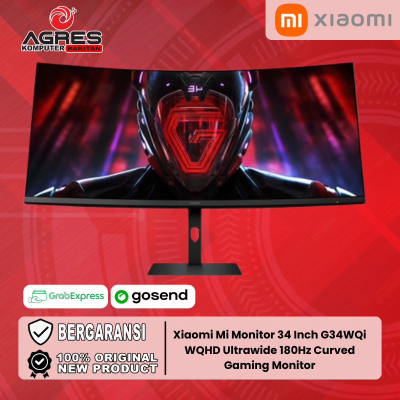 Xiaomi Mi Monitor 34 Inch G34WQi WQHD Ultrawide 180Hz Curved Gaming Monitor