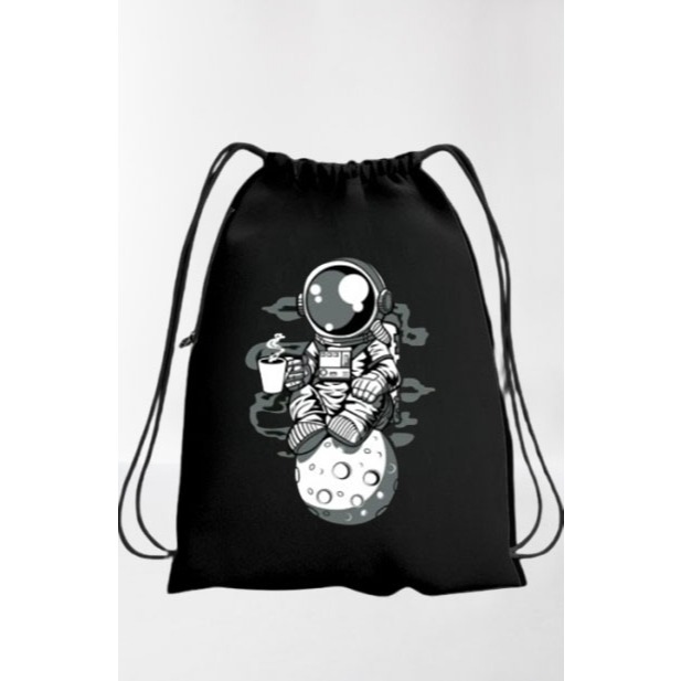 BIG PROMO KH - TAS SERUT COWOK TASLAN POLOS - RANSEL DRAWSTRING BAG WATERPROOF TAS SERUT POLOS /