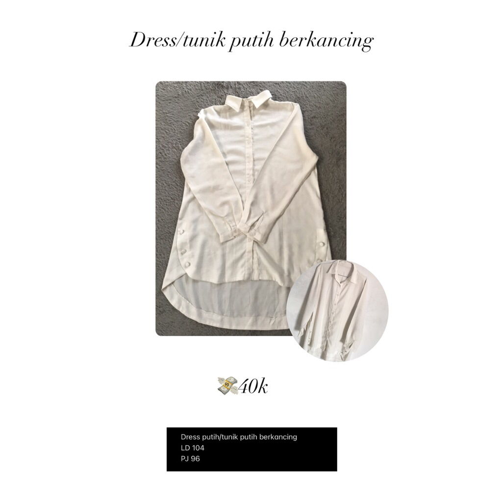 Tunik putih/Dress putih