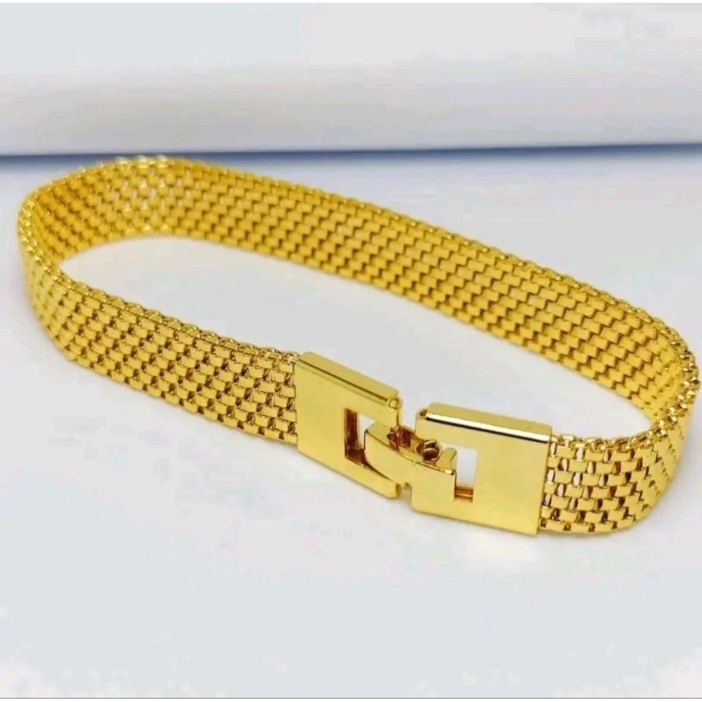 Gelang Titanium Pria Dan Wanita Rantai Jam Tebal Premium Quality