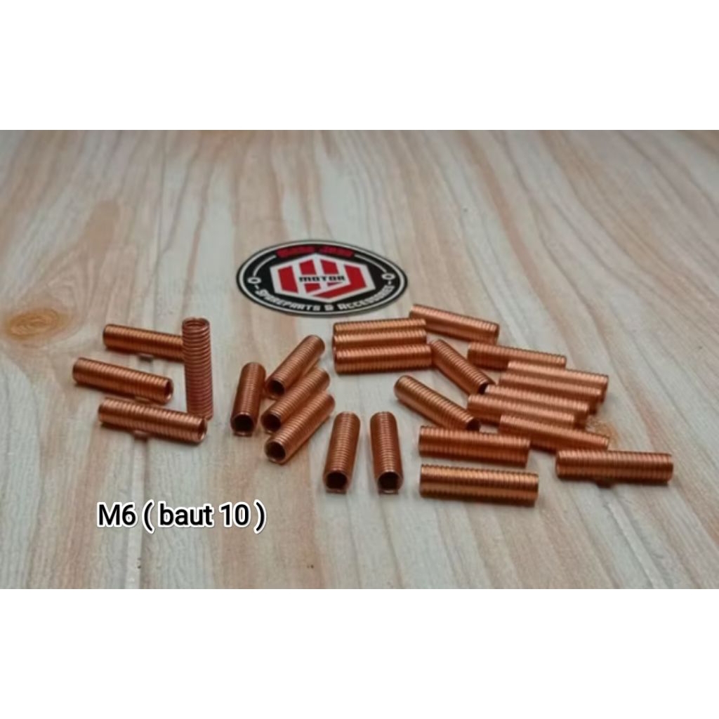 SOK DRAT KUNINGAN BAUT 10 DIAMETER LUAR 8MM DIAMETER DALAM 6MM