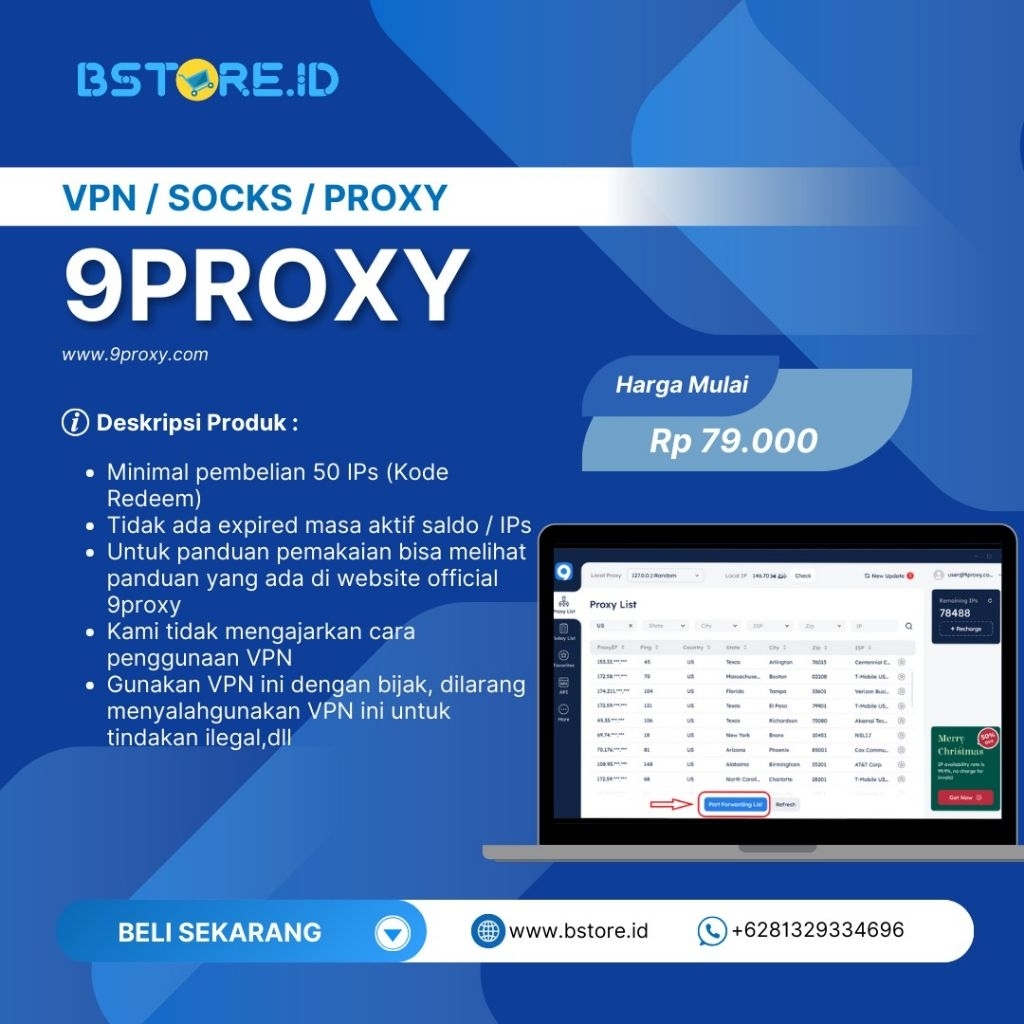 9Proxy Residential Proxy 50 IPs BStoreID