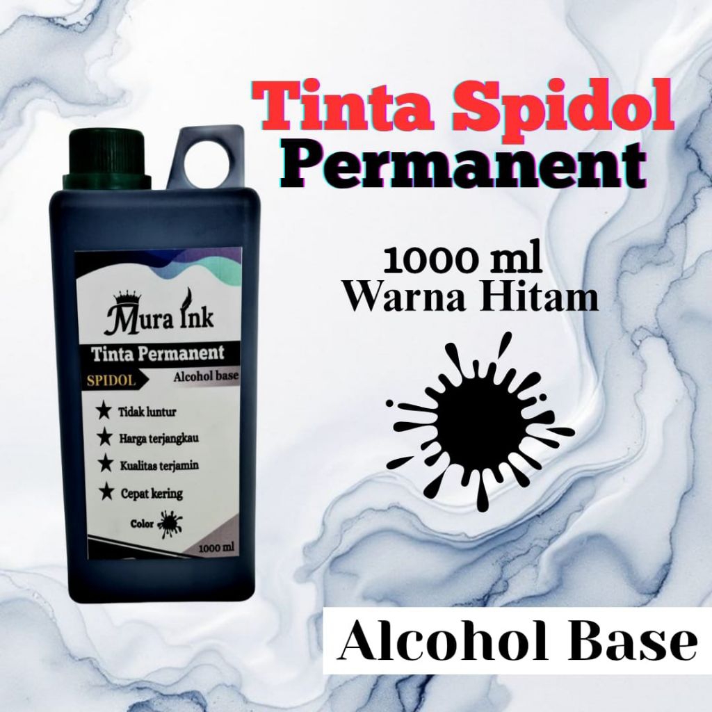 

Tinta spidol permanent hitam 1 liter alkohol mura ink