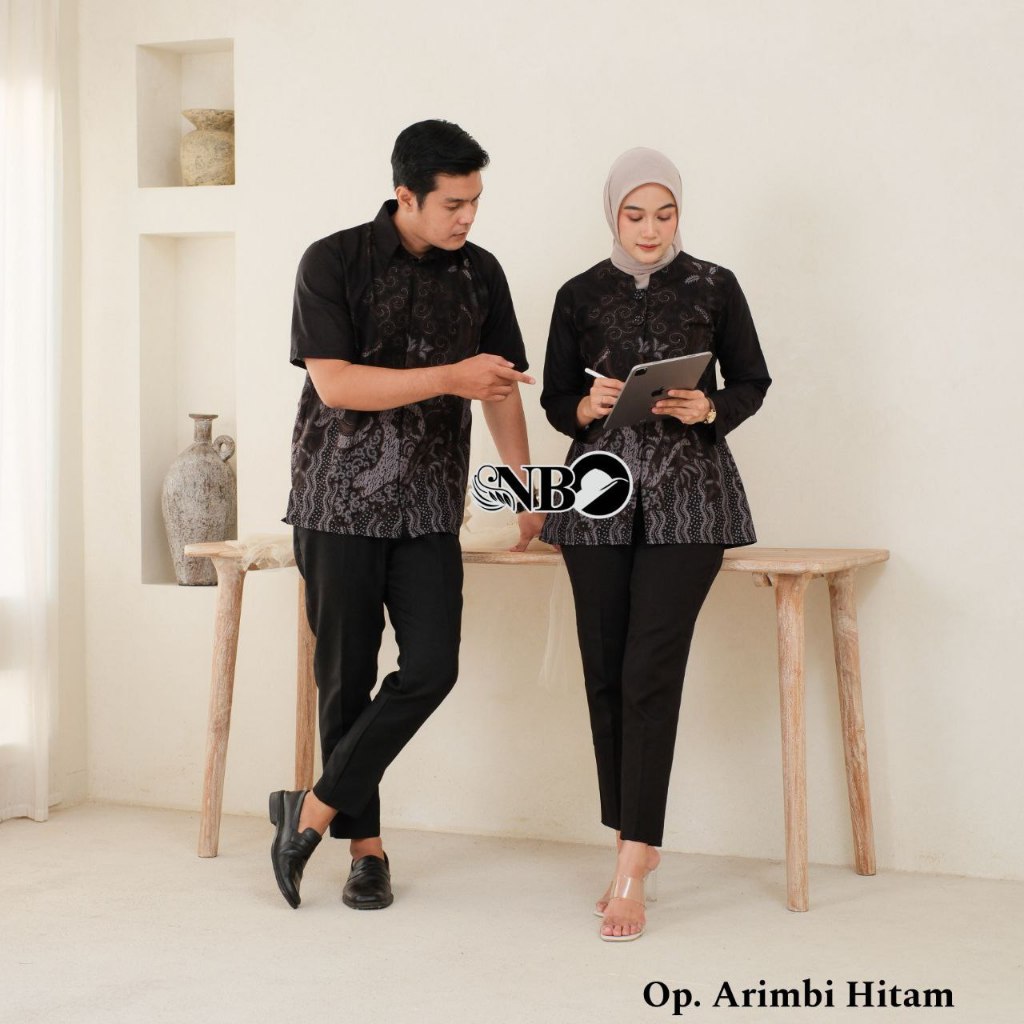 Kemeja Batik Pria Lengan Pendek Atasan Batik Wanita Lengan Panjang Blouse Batik Wanita Motif arimby