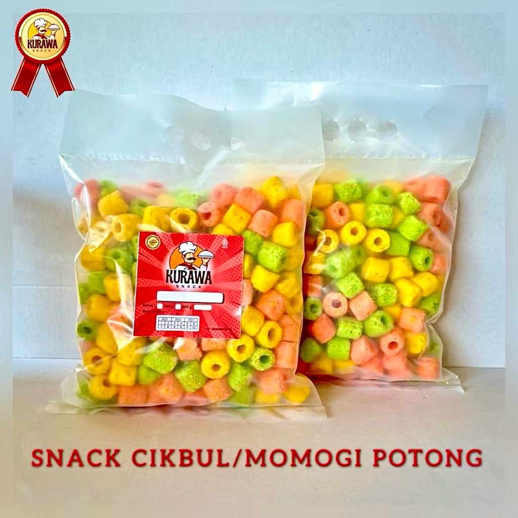 

PROMO snack ciki cikbul /momogi potong kemasan 1kantong 200g cemilan snack manis