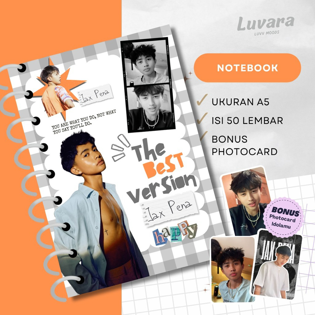

Notebook A5 Buku Notes Jax Pena Isi 50 Lembar - Bonus Photocard Idolamu