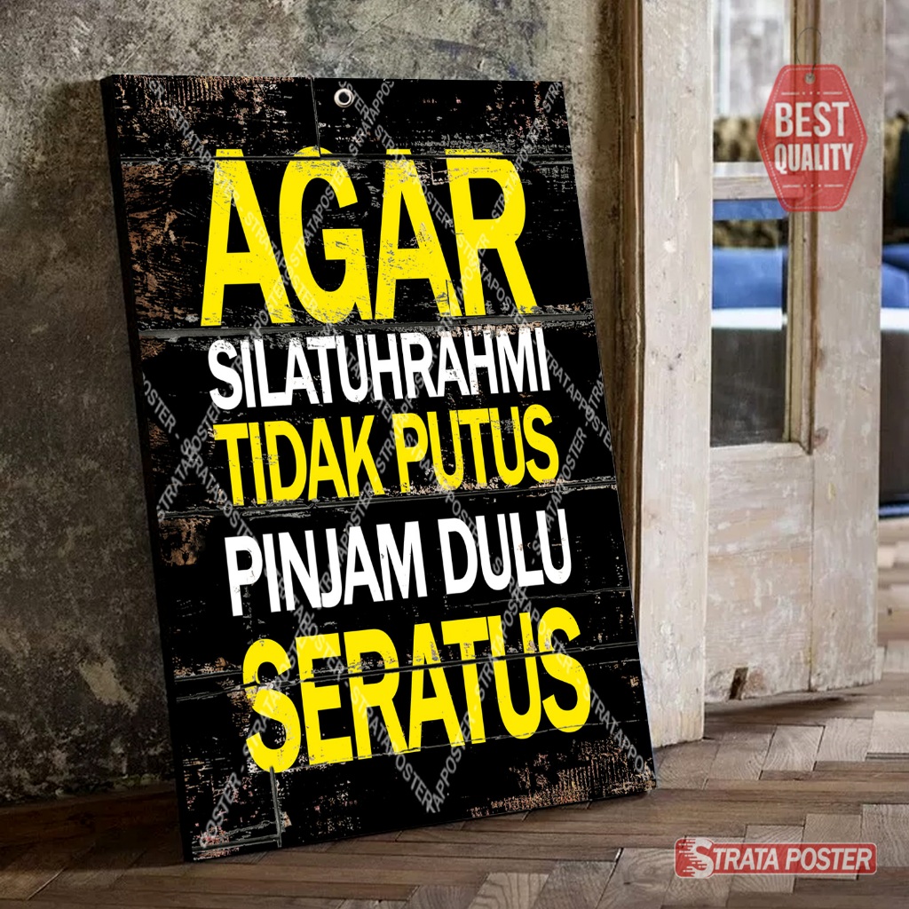 Hiasan dinding kamar aesthetic Poster kata kata lucu