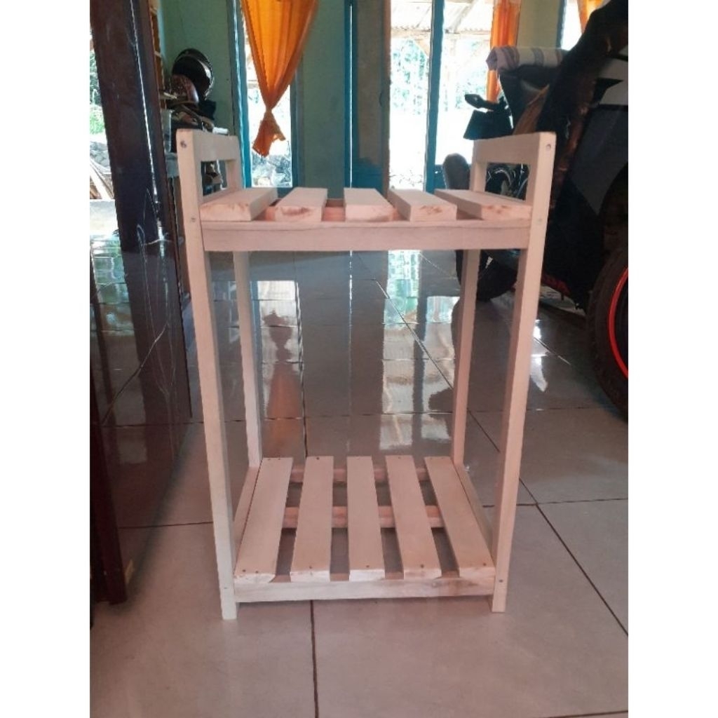 Rak dispenser 2 susun dan 3 susun rak magicom rak kayu  solid estetic