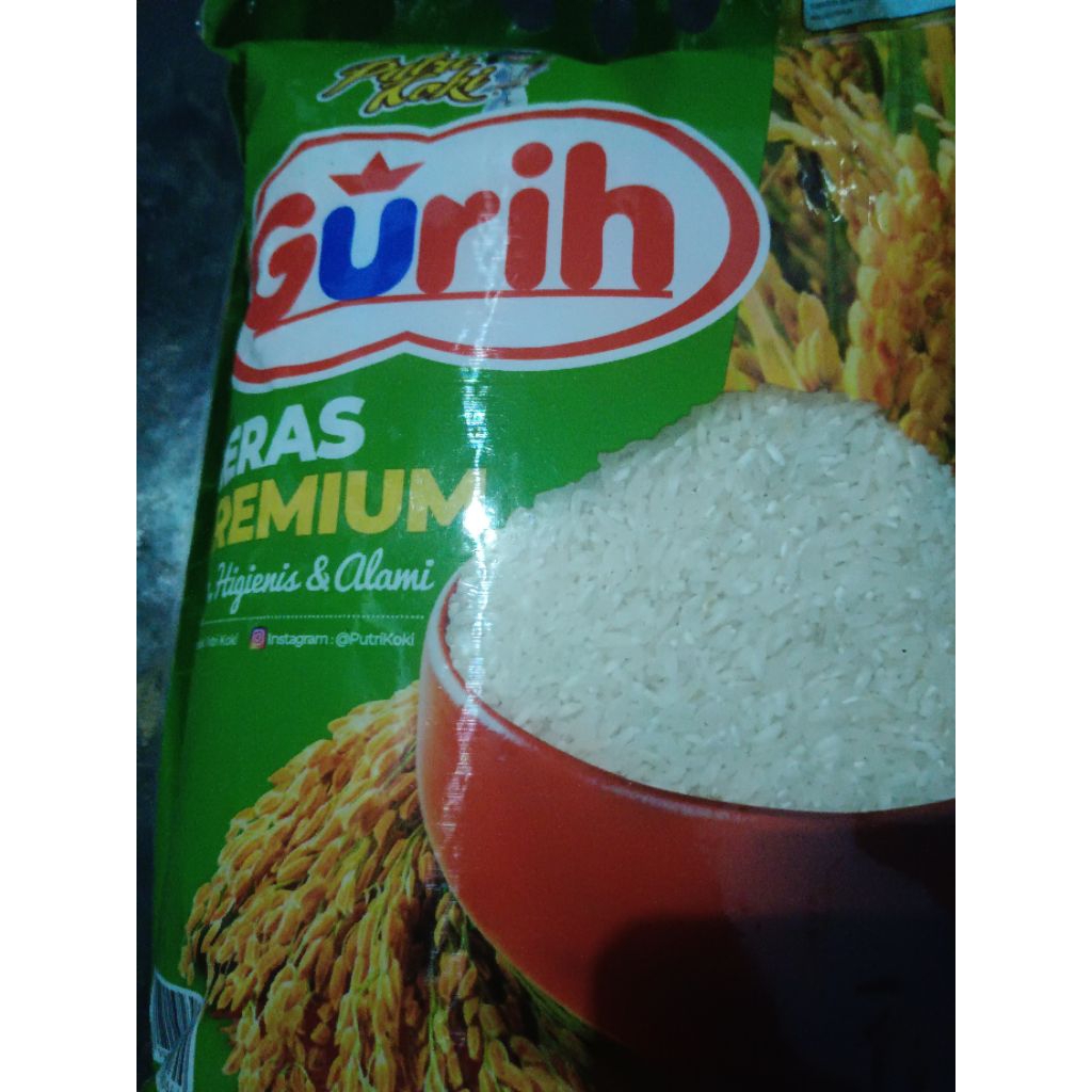 

Beras merk Gurih premium 3 kg