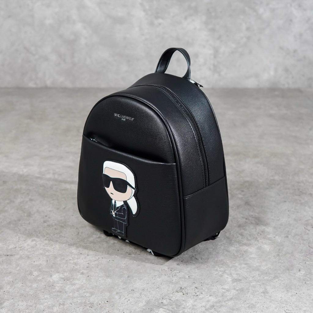KARL LAGERFELD Big Ikonik Leather Backpack