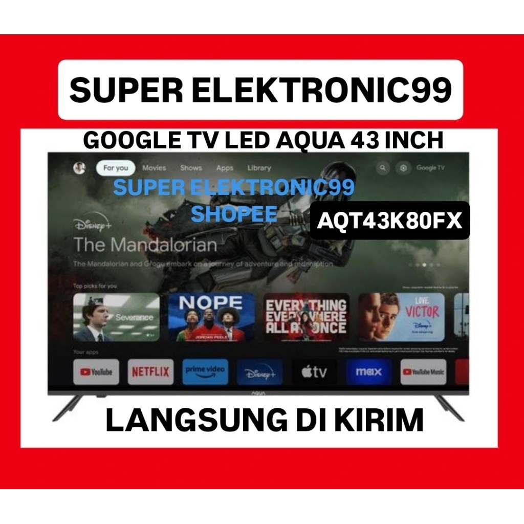 GOOGLE TV LED AQUA 43 INCH