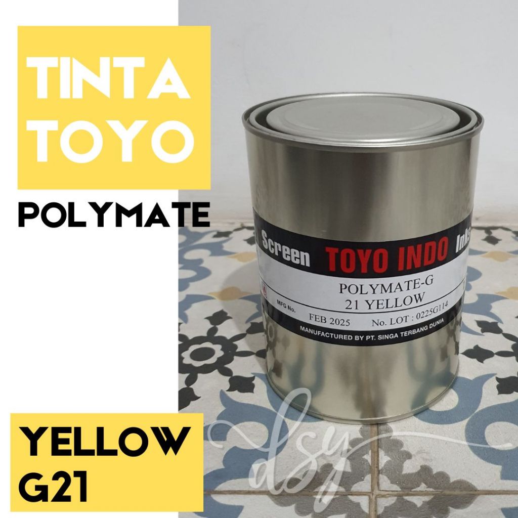 

TINTA TOYO POLYMATE KUNING G21 YELLOW CAT SABLON PLASTIK 1 KG