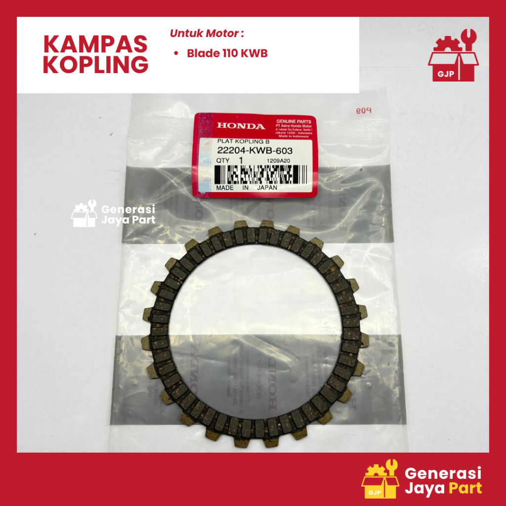 Kampas Kopling (Disk B Clutch Friction)  22204-KWB-603 – Blade Karburator Blade 110 KWB | PLAT KOPLI