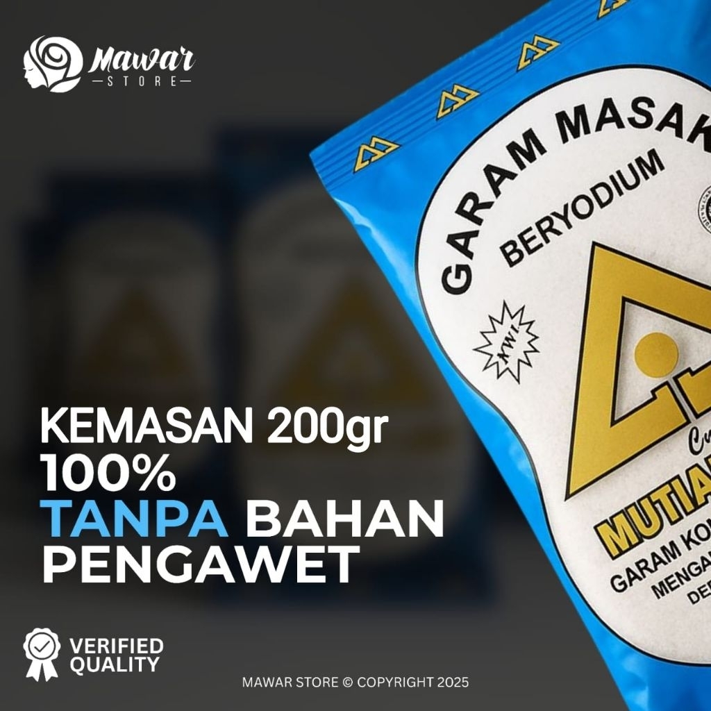 

200gr GARAM DAPUR BERYODIUM BUMBU MASAK CAP MUTIARA LAUT