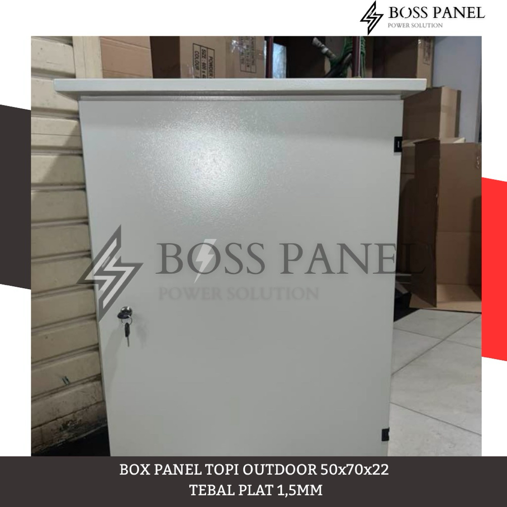 BOX PANEL/PANEL BOX UNTUK LISTRIK  TOPI OUTDOOR 50x70x22 TEBAL PLAT 1,5MM POWDER COATING BERKUALITAS