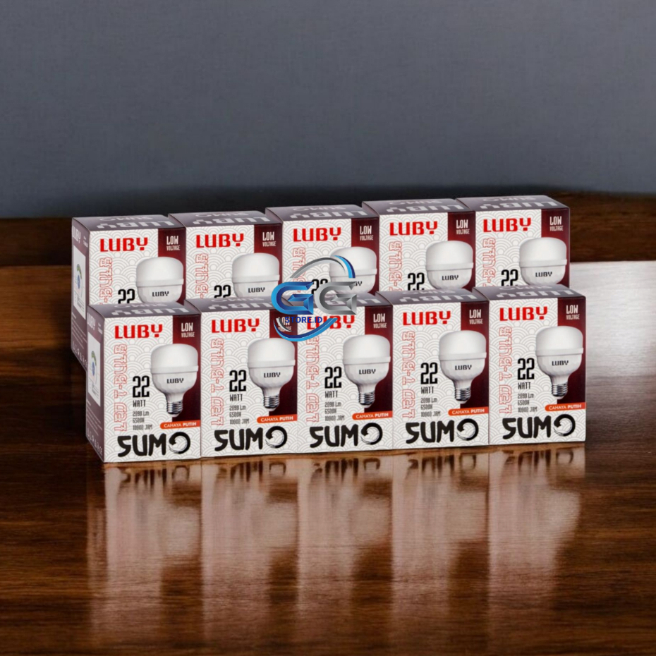 Paket 10 Pcs LUBY SUMO Lampu Bohlam LED 22 Watt / Isi 10 Pcs Lampu LED T-Bulb Luby Sumo 22W