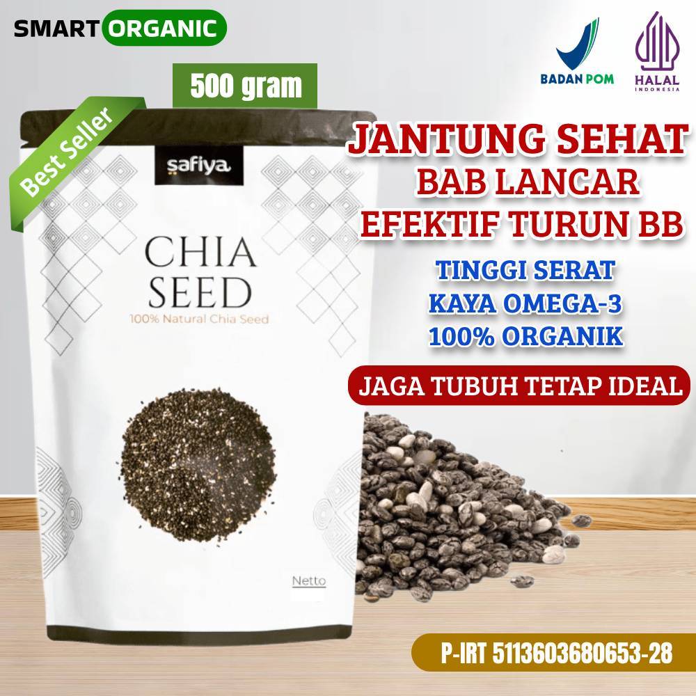 

Chiaseed Safiya 500 gram Biji Chia Seed Organik Premium Kaya Serat Diet Alami Menurunkan Berat Badan