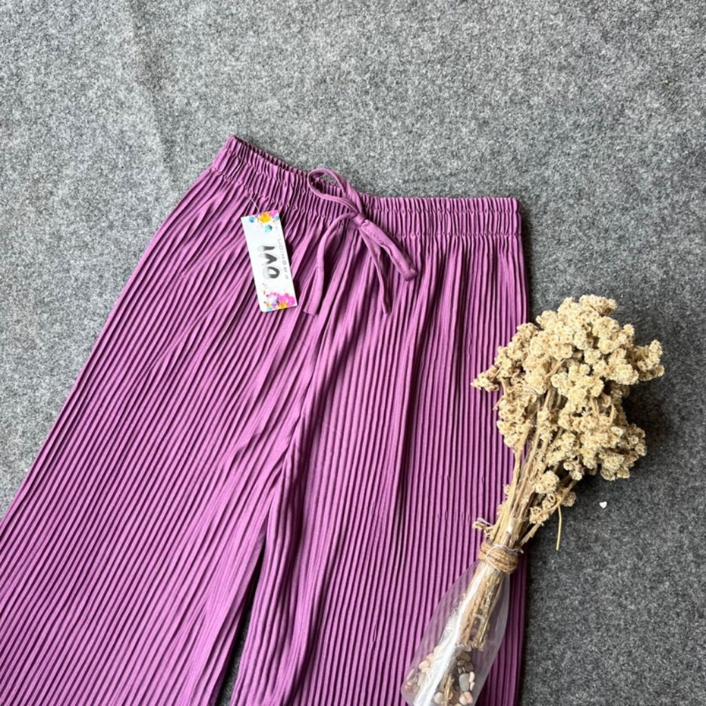 Celana Kulot Wanita/Cewek Merek Ovi Warna (Lavender/Cream/Mustard)