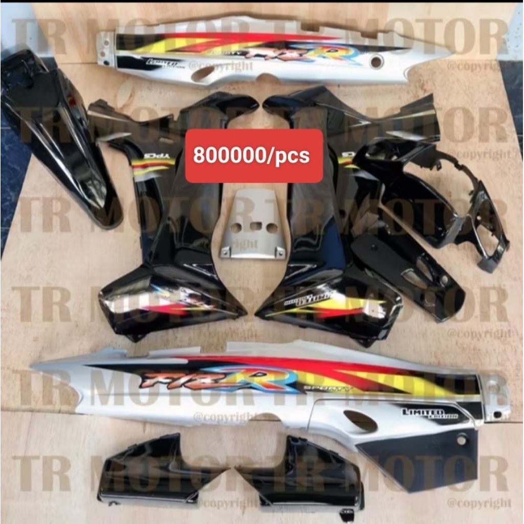 fizr body set halus Yamaha fizr hitam silver dualtone tahun 2000