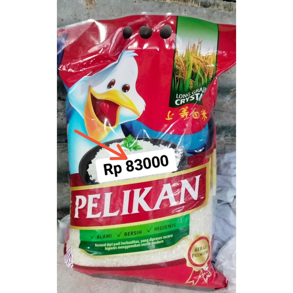 

BERAS 5kg PELIKAN Alami Bersih Higienis