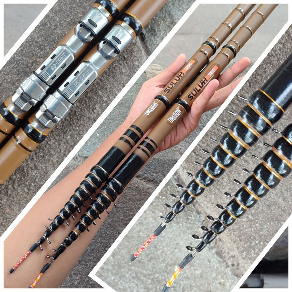Joran Tegek Kolong Oregon Suluh 360 450cm Ready Stok