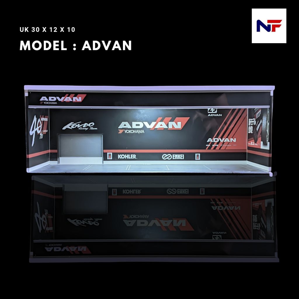 Diorama Bengkel Diecast Display Skala 1/64