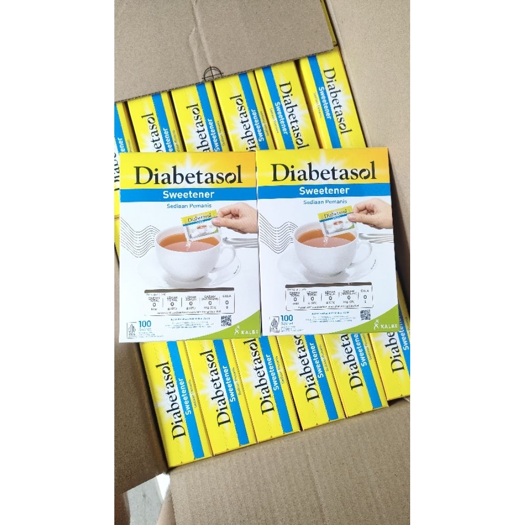 

DIABETASOL SWEETENER 100 SASCHET / GULA UNTUK DIABETES / GULA UNTUK DIET / GULA 0 KALORI