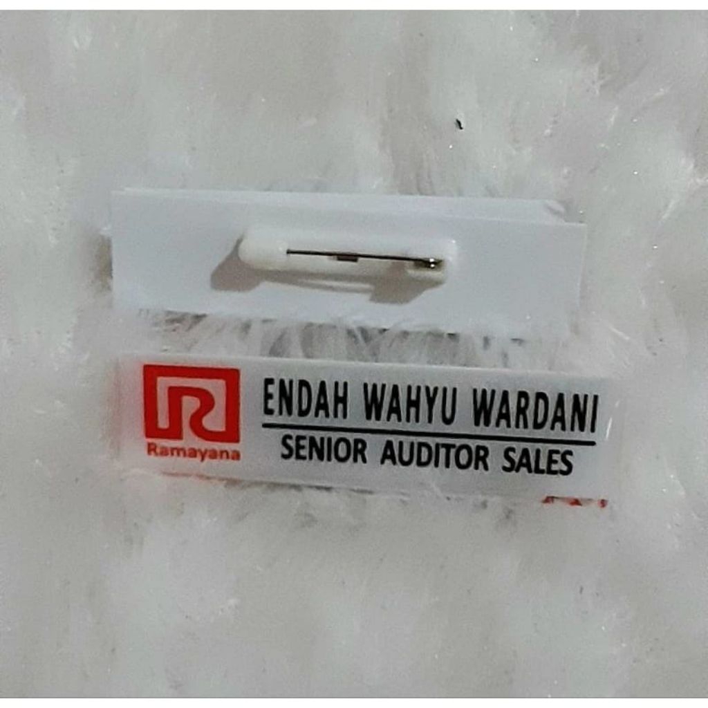 

Nama Dada / Nametage Akrilik Khusus Ramayana 2x8cm