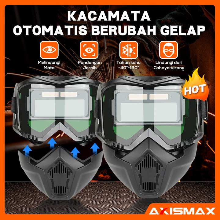 COD Helm Las gelap terang Dimming True Color Welding Mask Kacamata Topeng las listrik full wajah