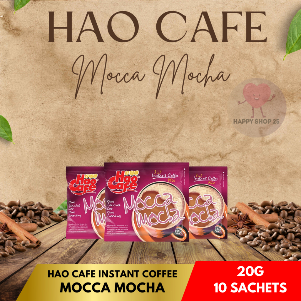 

Hao Cafe Instant Coffee Mocca Mocha (10 sachets x 20g) kopi instant mocca Mocha 10x20gram