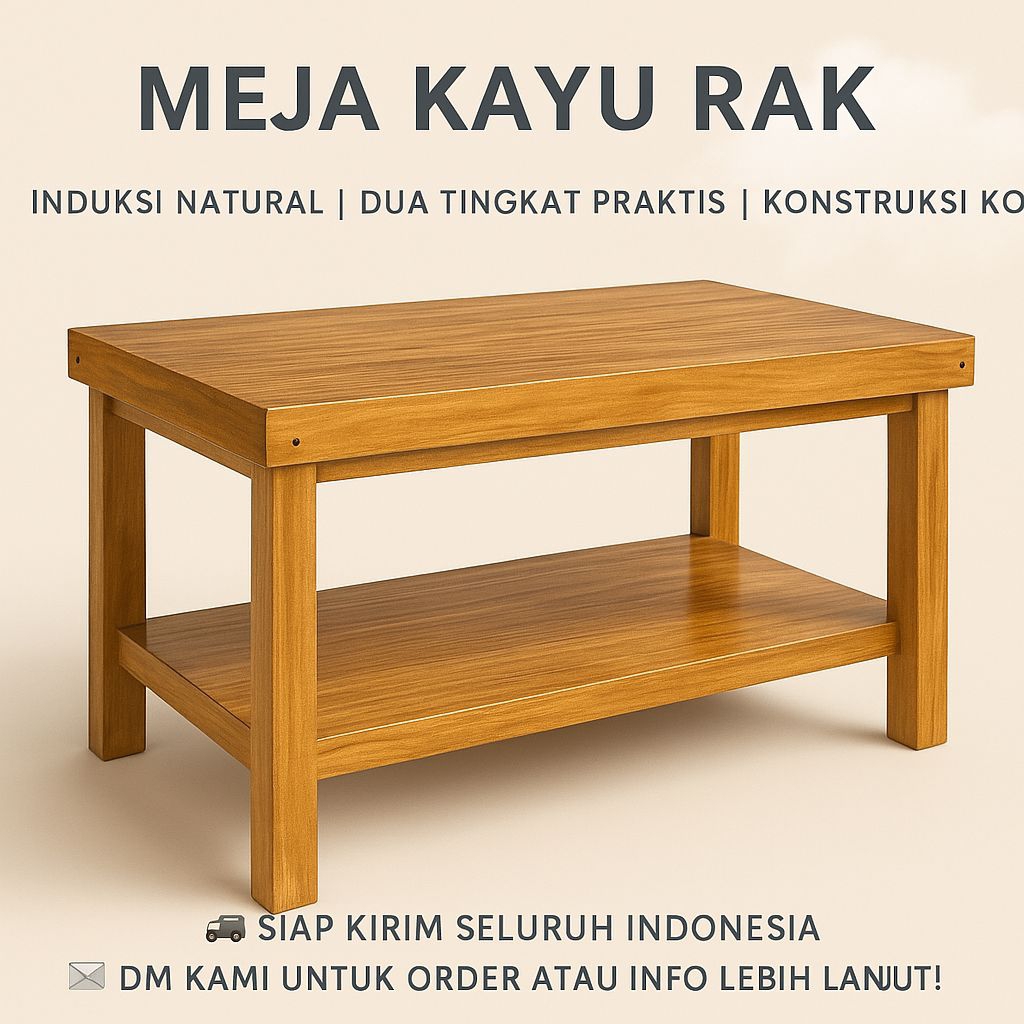 Rak TV susun Kayu motif natural
